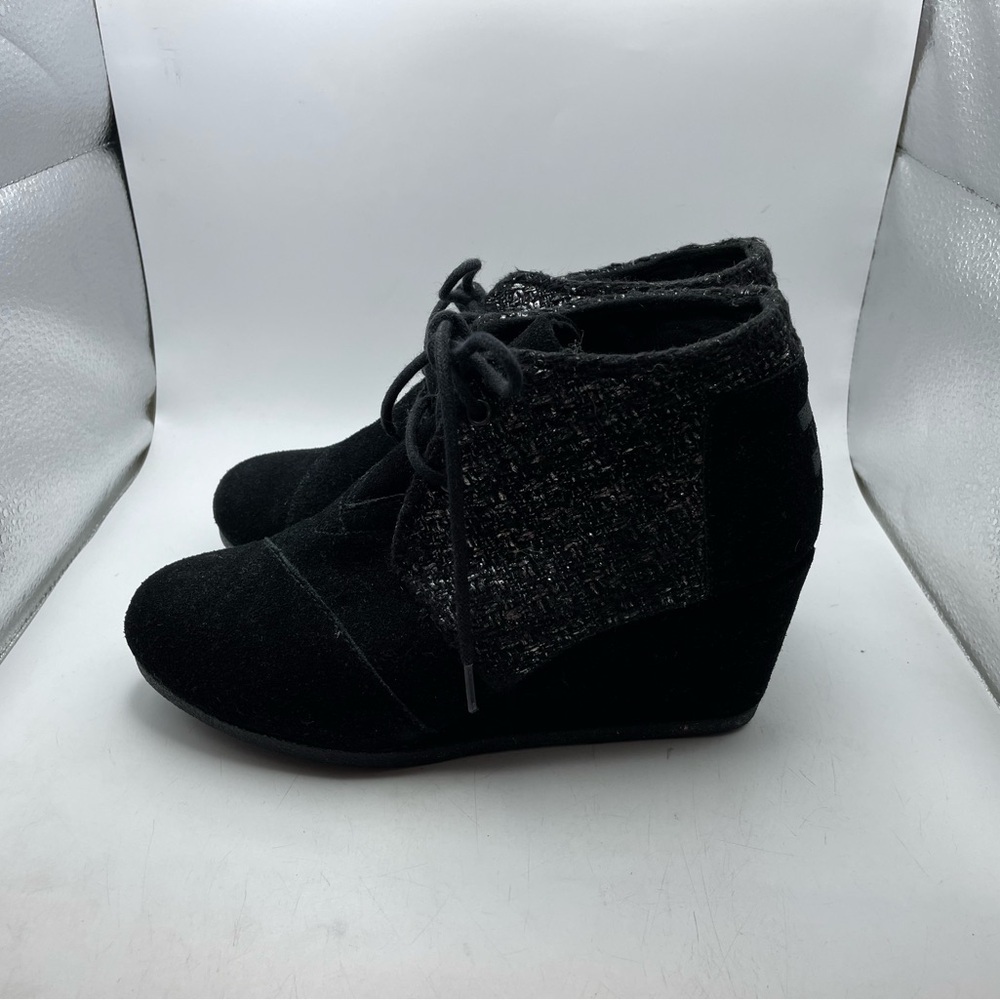 Toms Desert Black Women's Wedge Shoes size 5.5